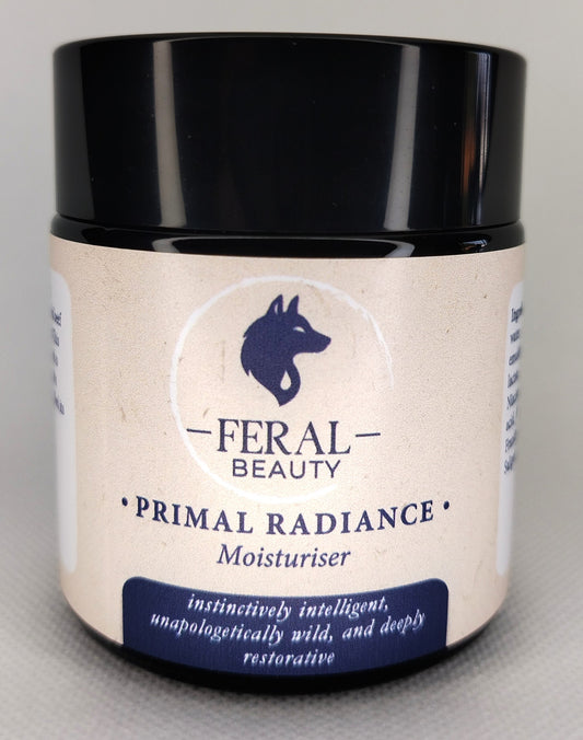 Primal Radiance tallow moisturiser jar - organic anti-aging skincare with bakuchiol